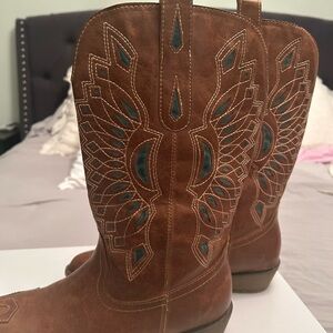 Coconuts by Matisse brown and turquoise cowboy boots
